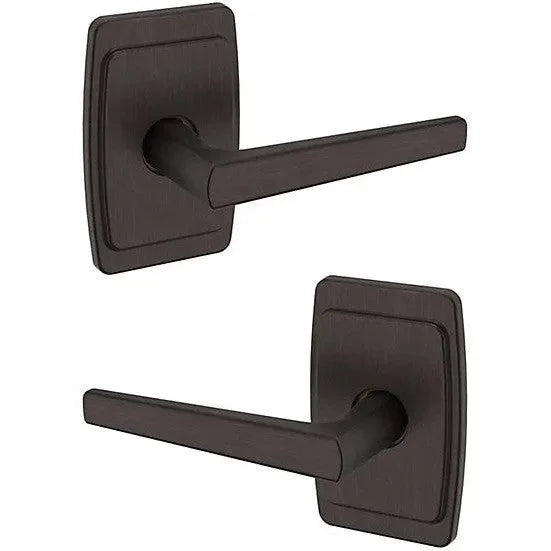 Baldwin Estate L024 Full Dummy Lever with R046 Rosette in Venetian Bronze finish