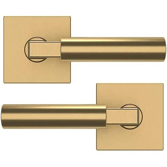 Baldwin Estate L029 Gramercy Passage Lever with R017 Rosette in Vintage Brass finish
