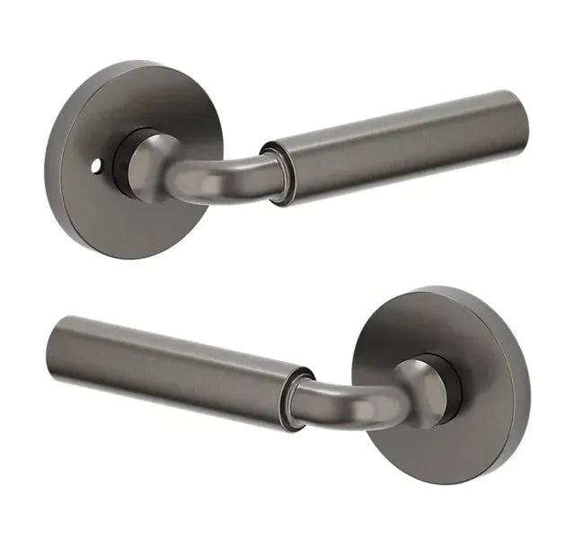 Baldwin L031 Gramercy Curved Lever with 5046 Rosette Graphite Nickel