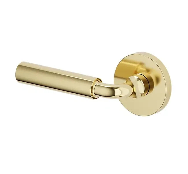 Baldwin L031 Gramercy Curved Lever with 5046 Rosette Lifetime Polished Brass
