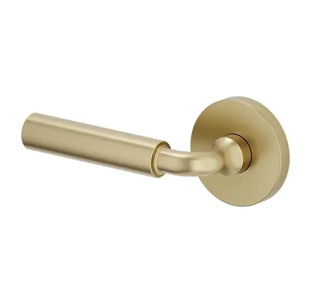 Baldwin L031 Gramercy Curved Lever with 5046 Rosette Lifetime Satin Brass