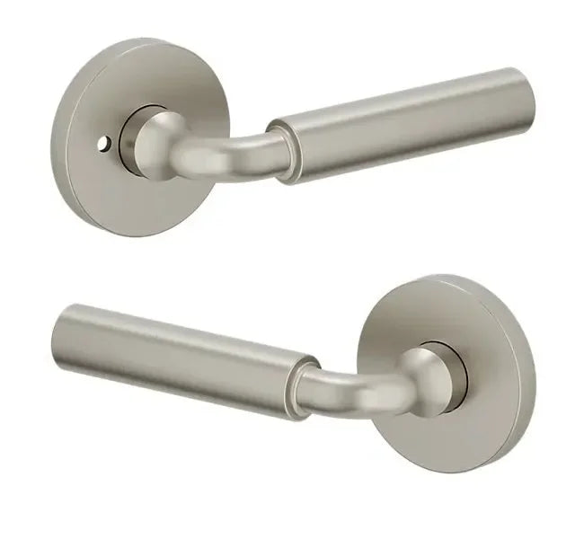 Baldwin L031 Gramercy Curved Lever with 5046 Rosette Lifetime Satin Nickel