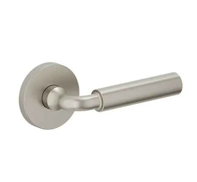 Baldwin L031 Gramercy Curved Lever with 5046 Rosette Lifetime Satin Nickel