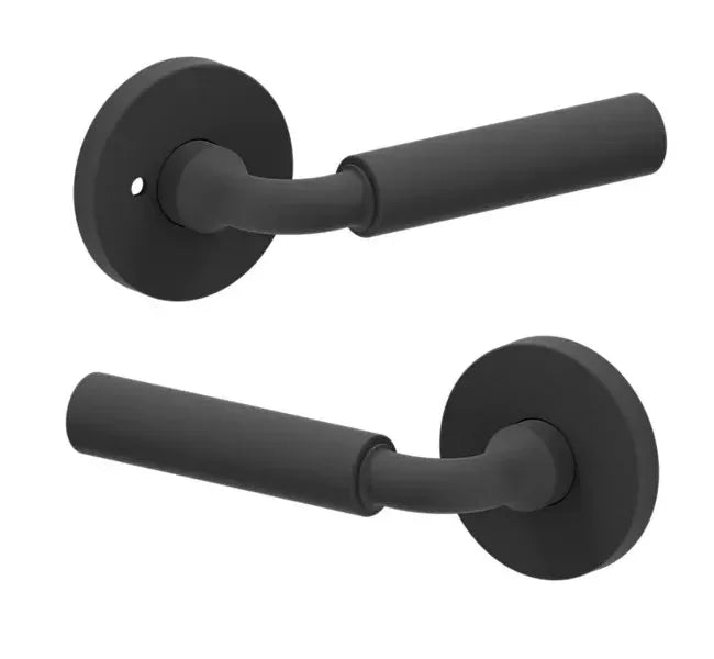 Baldwin L031 Gramercy Curved Lever with 5046 Rosette Satin Black