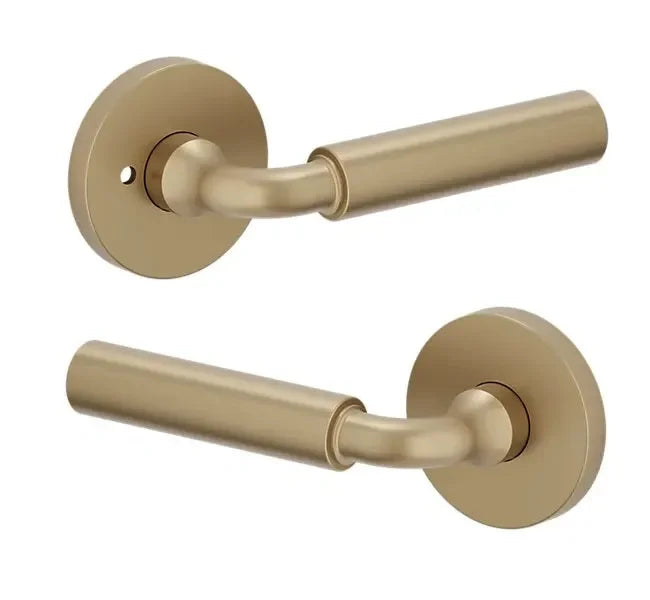 Baldwin L031 Gramercy Curved Lever with 5046 Rosette Vintage Brass