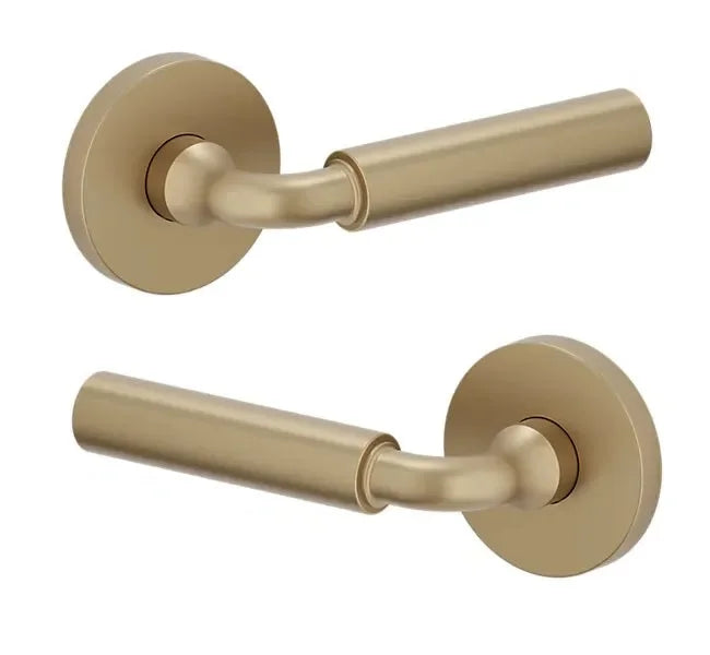 Baldwin L031 Gramercy Curved Lever with 5046 Rosette Vintage Brass