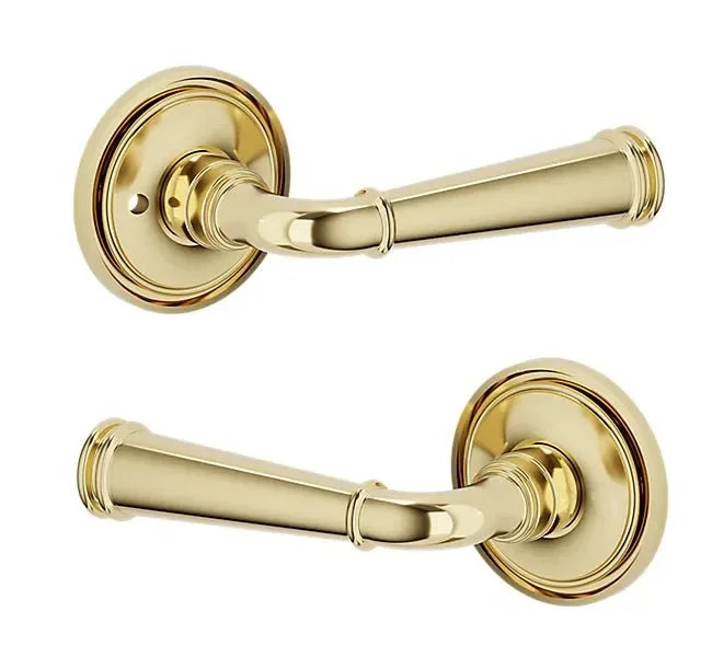 Baldwin L033 Briarcrest Lever with 5070 Rosette Lifetime Polished Brass