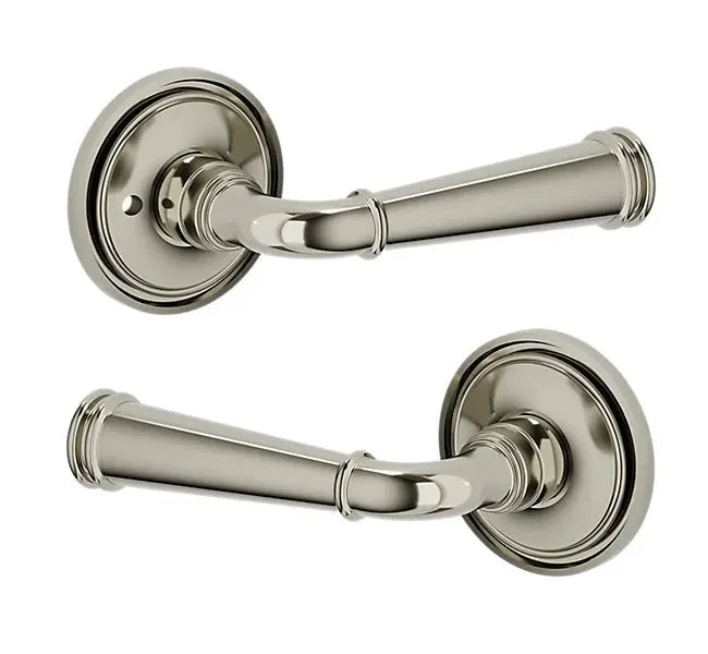 Baldwin L033 Briarcrest Lever with 5070 Rosette Lifetime Polished Nickel