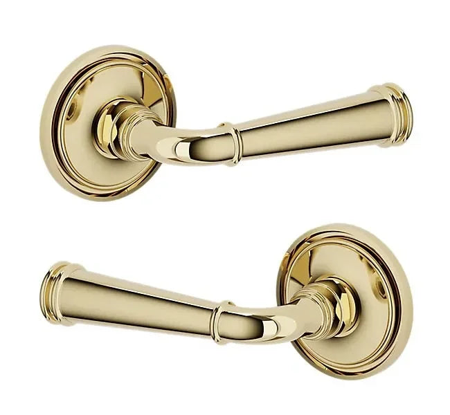 Baldwin L033 Briarcrest Lever with 5070 Rosette Unlacquered Brass