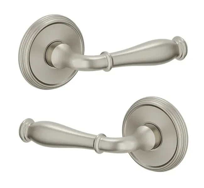 Baldwin L034 Nashville Lever with 5078 Rosette Lifetime Satin Nickel