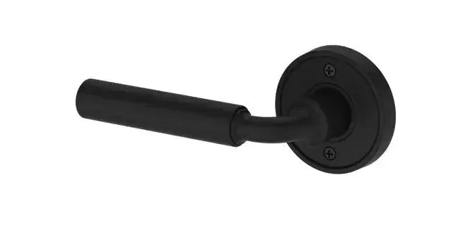 Baldwin La Connor Lever with Recessed Round Rosette in Satin Black finish