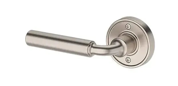 Baldwin La Connor Lever with Recessed Round Rosette in Satin Nickel finish