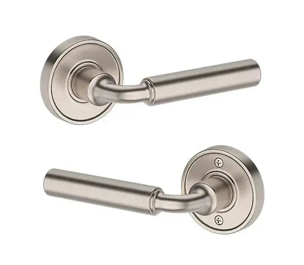 Baldwin La Connor Lever with Recessed Round Rosette in Satin Nickel finish