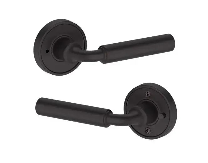 Baldwin La Connor Lever with Recessed Round Rosette in Venetian Bronze finish