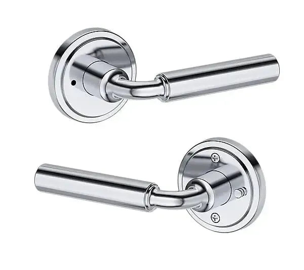 Baldwin La Connor Lever with Stepped Round Rosette in Polished Chrome finish