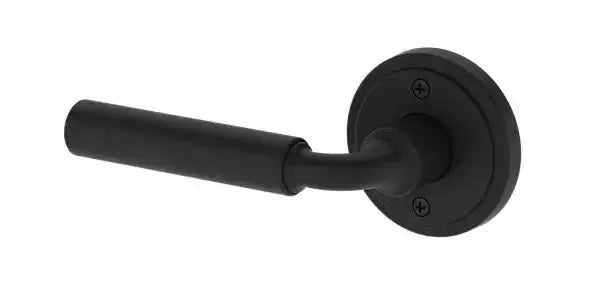 Baldwin La Connor Lever with Stepped Round Rosette in Satin Black finish