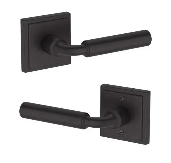 Baldwin La Connor Lever with Stepped Square Rosette in Venetian Bronze finish