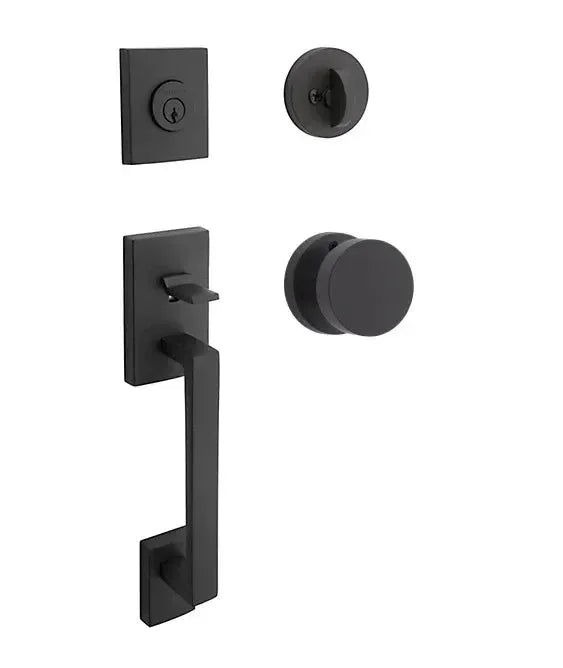 Baldwin ReserveBaldwin La Jolla Handleset with Interior Contemporary Knob with Contemporary Round Rosette in 