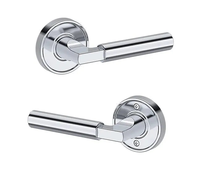 Baldwin Lake Forest Lever with Recessed Round Rosette in Polished Chrome finish