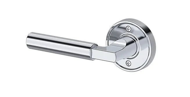 Baldwin Lake Forest Lever with Recessed Round Rosette in Polished Chrome finish