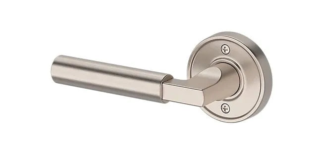 Baldwin Lake Forest Lever with Recessed Round Rosette in Satin Nickel finish