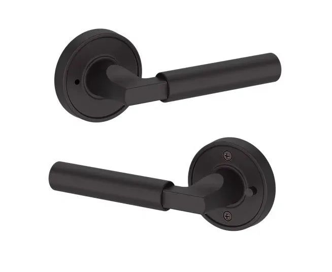 Baldwin Lake Forest Lever with Recessed Round Rosette in Venetian Bronze finish