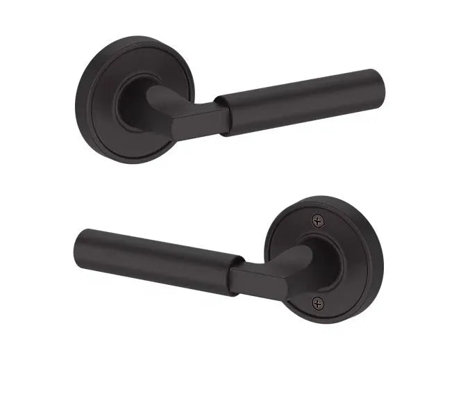 Baldwin Lake Forest Lever with Recessed Round Rosette in Venetian Bronze finish