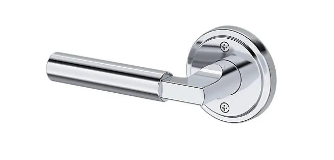 Baldwin Lake Forest Lever with Stepped Round Rosette in Polished Chrome finish