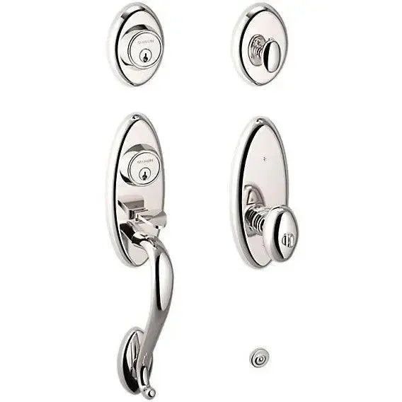 Baldwin EstateBaldwin Landon Single Cylinder 2-Point Lock Handleset With Interior 5225 Egg Knob in 