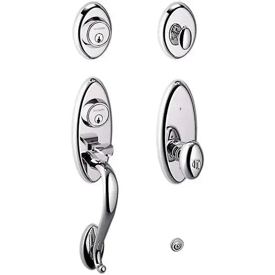 Baldwin EstateBaldwin Landon Single Cylinder 2-Point Lock Handleset With Interior 5225 Egg Knob in 
