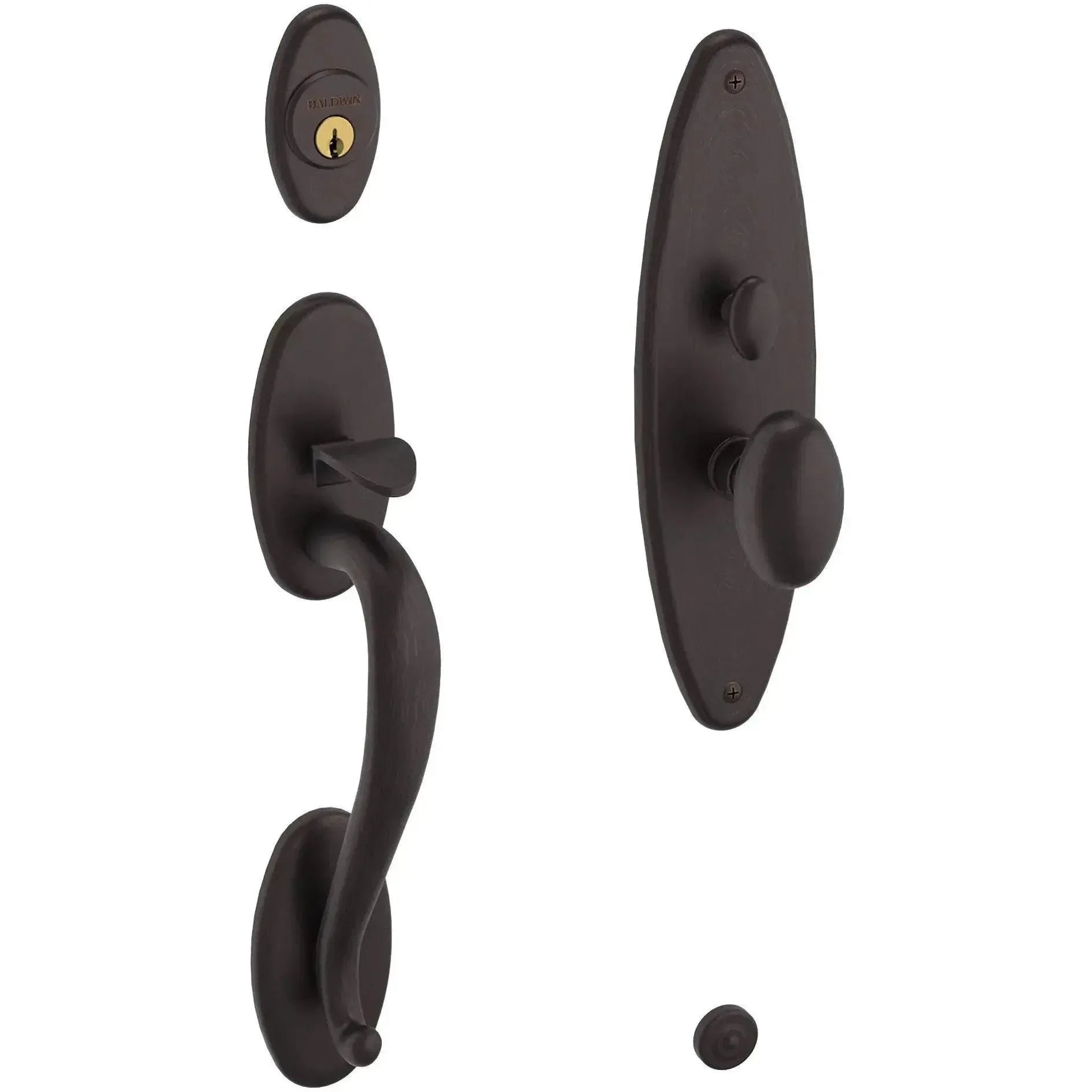 Baldwin EstateBaldwin Lexington Mortise Handleset Entrance Trim with Interior 5025 Egg Knob in 