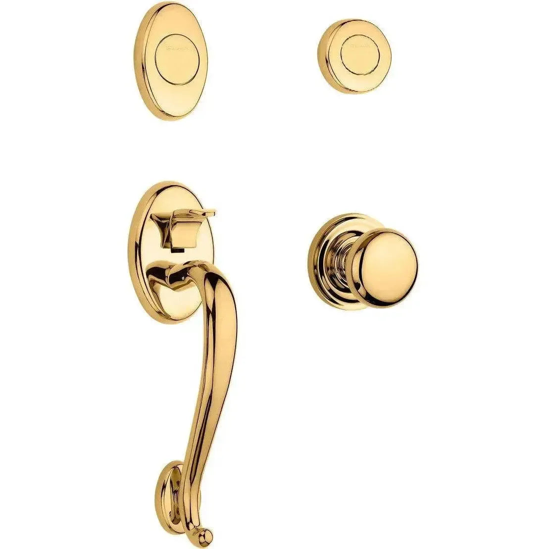 Baldwin EstateBaldwin Logan Sectional Single Cylinder Handleset with Interior 5015 Classic Knob in 