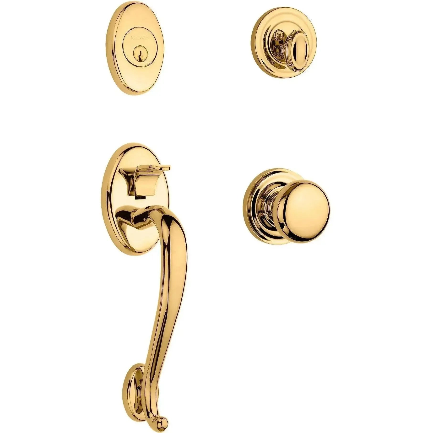 Baldwin EstateBaldwin Logan Sectional Single Cylinder Handleset with Interior 5015 Classic Knob in 