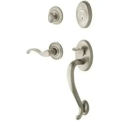 Baldwin EstateBaldwin Logan Sectional Single Cylinder Handleset with Interior 5455V Wave Lever in 