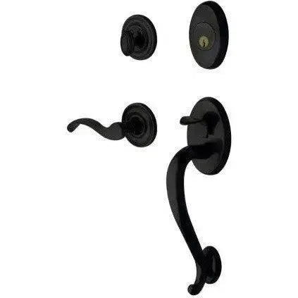 Baldwin EstateBaldwin Logan Sectional Single Cylinder Handleset with Interior 5455V Wave Lever in 