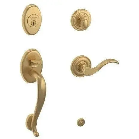 Baldwin EstateBaldwin Logan Sectional Single Cylinder Handleset with Interior 5455V Wave Lever in 