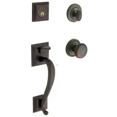 Baldwin EstateBaldwin Madison Sectional Single Cylinder Handleset with Interior 5015 Classic Knob in 