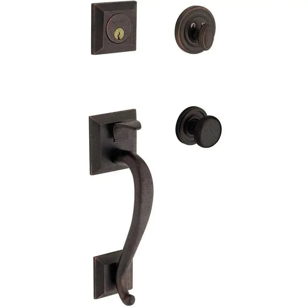 Baldwin EstateBaldwin Madison Sectional Single Cylinder Handleset with Interior 5015 Classic Knob in 
