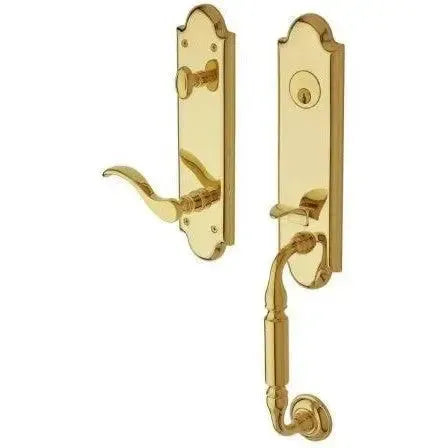 Baldwin EstateBaldwin Manchester Single Cylinder Handleset With Interior 5455V Wave Lever in 