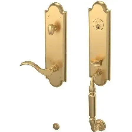 Baldwin EstateBaldwin Manchester Single Cylinder Handleset With Interior 5455V Wave Lever in 