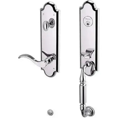 Baldwin EstateBaldwin Manchester Single Cylinder Handleset With Interior 5455V Wave Lever in 