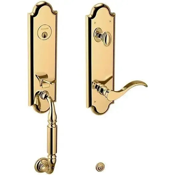 Baldwin EstateBaldwin Manchester Single Cylinder Handleset With Interior 5455V Wave Lever in 