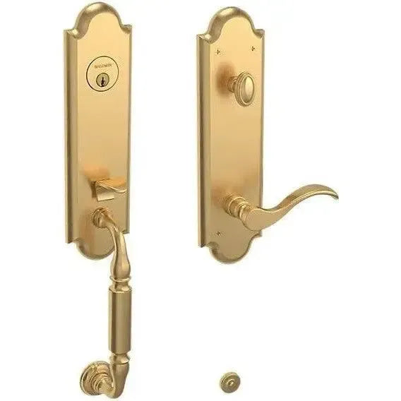 Baldwin EstateBaldwin Manchester Single Cylinder Handleset With Interior 5455V Wave Lever in 