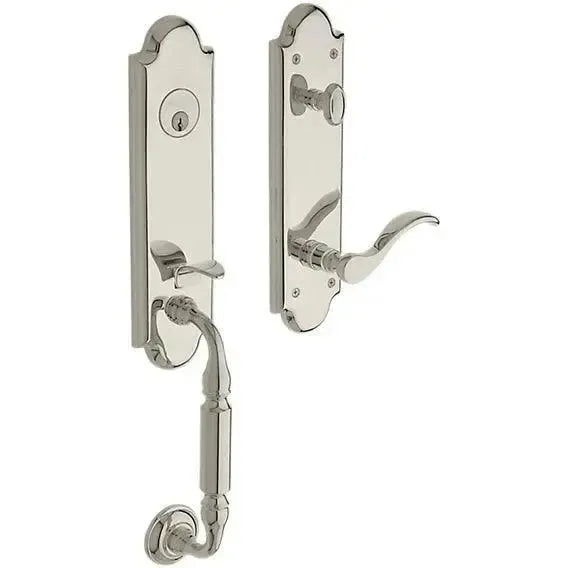 Baldwin EstateBaldwin Manchester Single Cylinder Handleset With Interior 5455V Wave Lever in 