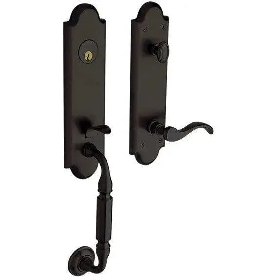 Baldwin EstateBaldwin Manchester Single Cylinder Handleset With Interior 5455V Wave Lever in 