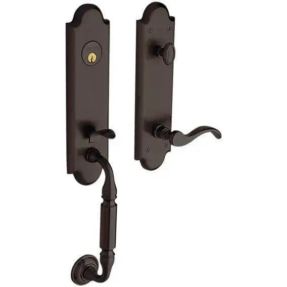 Baldwin EstateBaldwin Manchester Single Cylinder Handleset With Interior 5455V Wave Lever in 