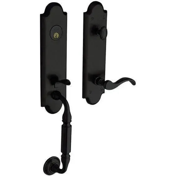 Baldwin EstateBaldwin Manchester Single Cylinder Handleset With Interior 5455V Wave Lever in 