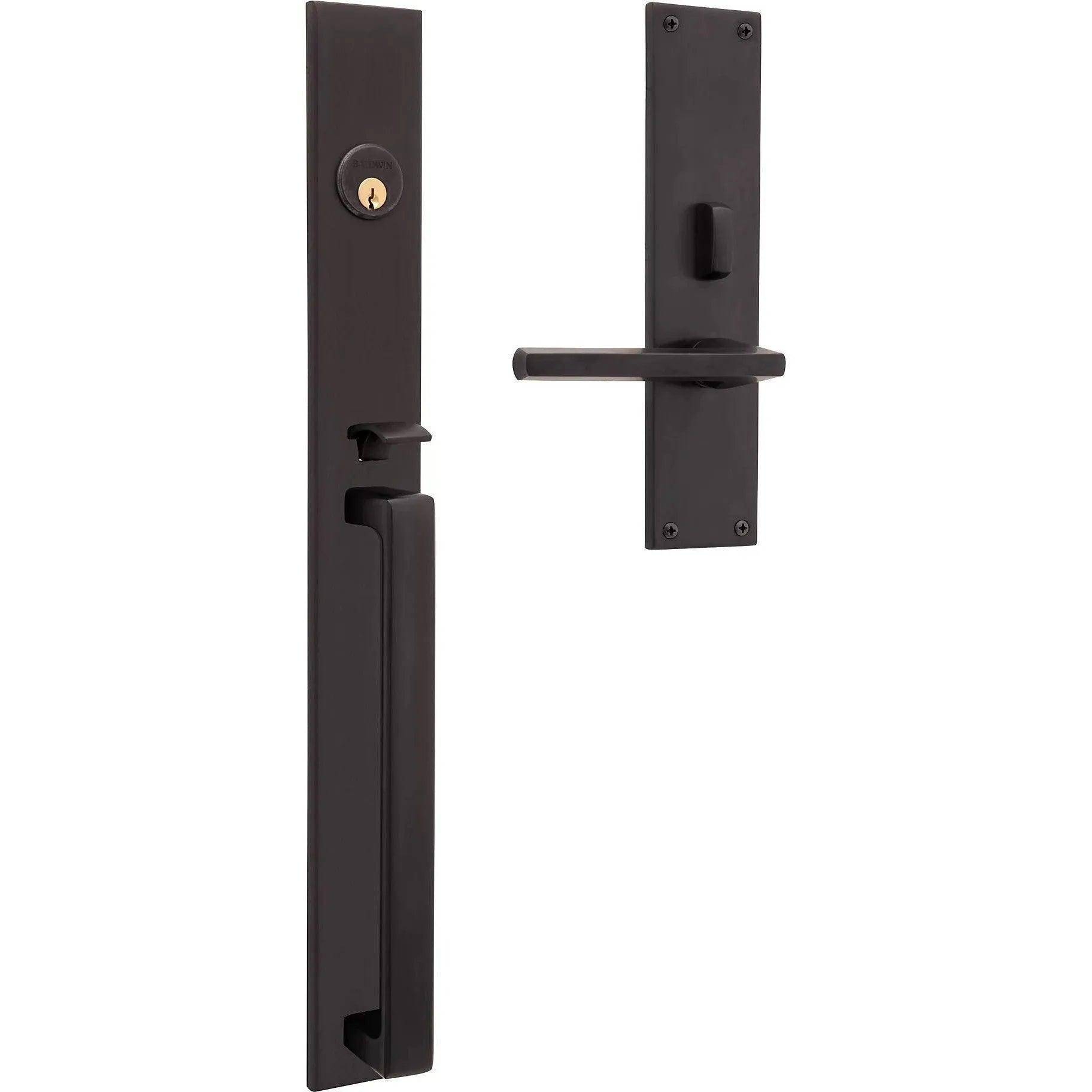 Baldwin Minneapolis 20" Entrance Handleset Trim with Interior 5162 Lever Oil Rubbed Bronze