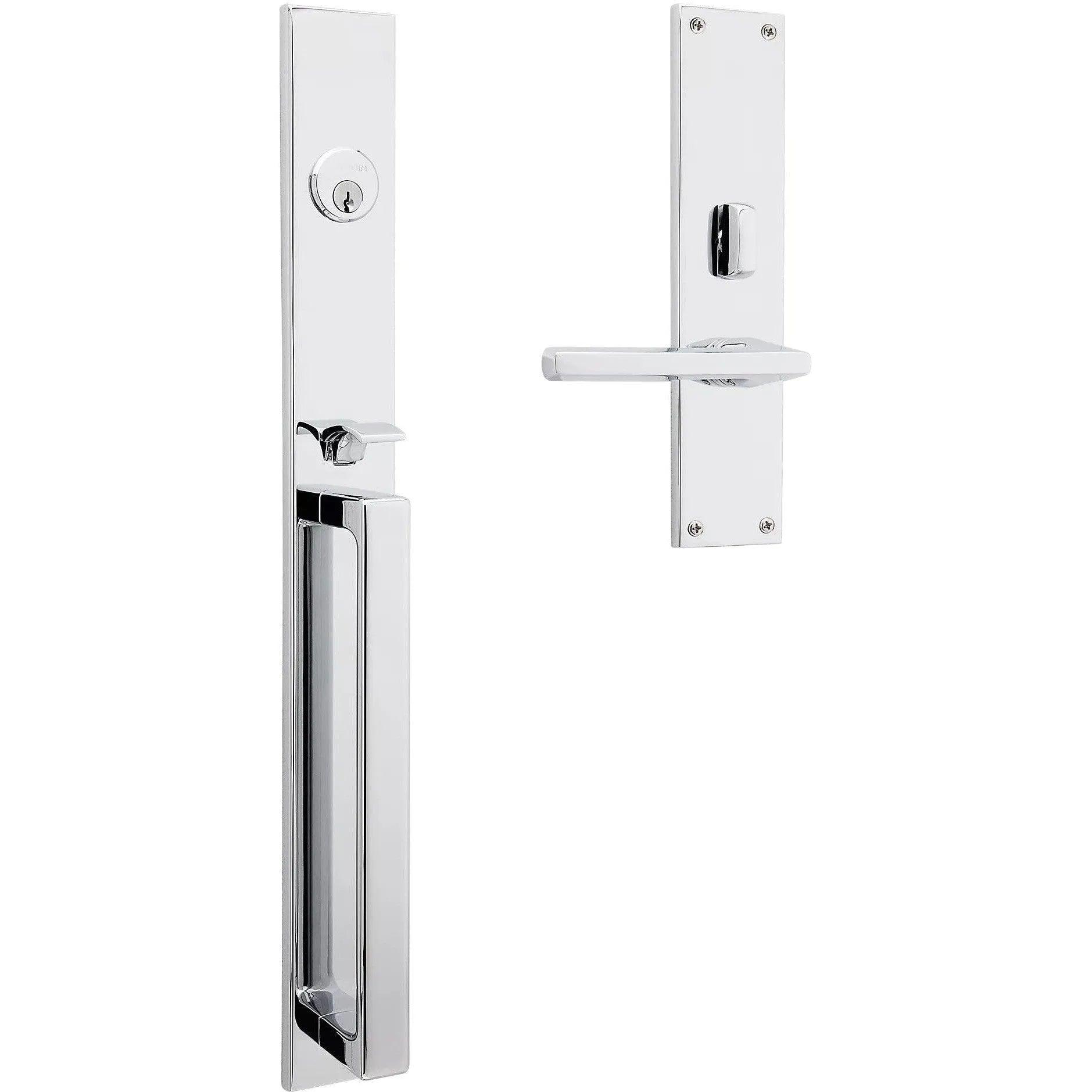 Baldwin Minneapolis 20" Entrance Handleset Trim with Interior 5162 Lever Polished Chrome