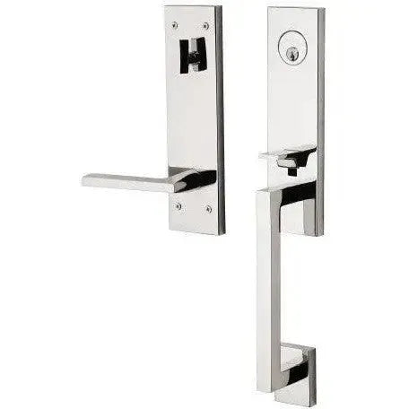 Baldwin Minneapolis 3/4 Escutcheon Handleset with Interior 5162 Minneapolis Lever in Lifetime Polished Nickel finish
